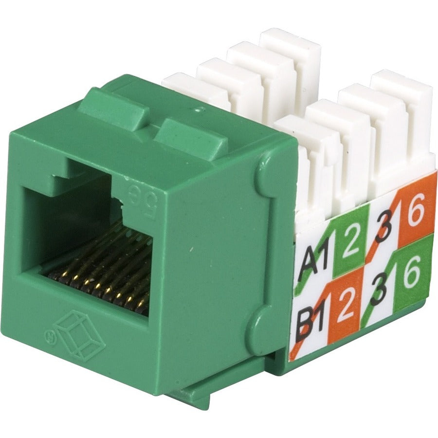 Black Box GigaBase2 CAT5e Jack, Universal Wiring, Green, Single-Pack - FMT924-R2