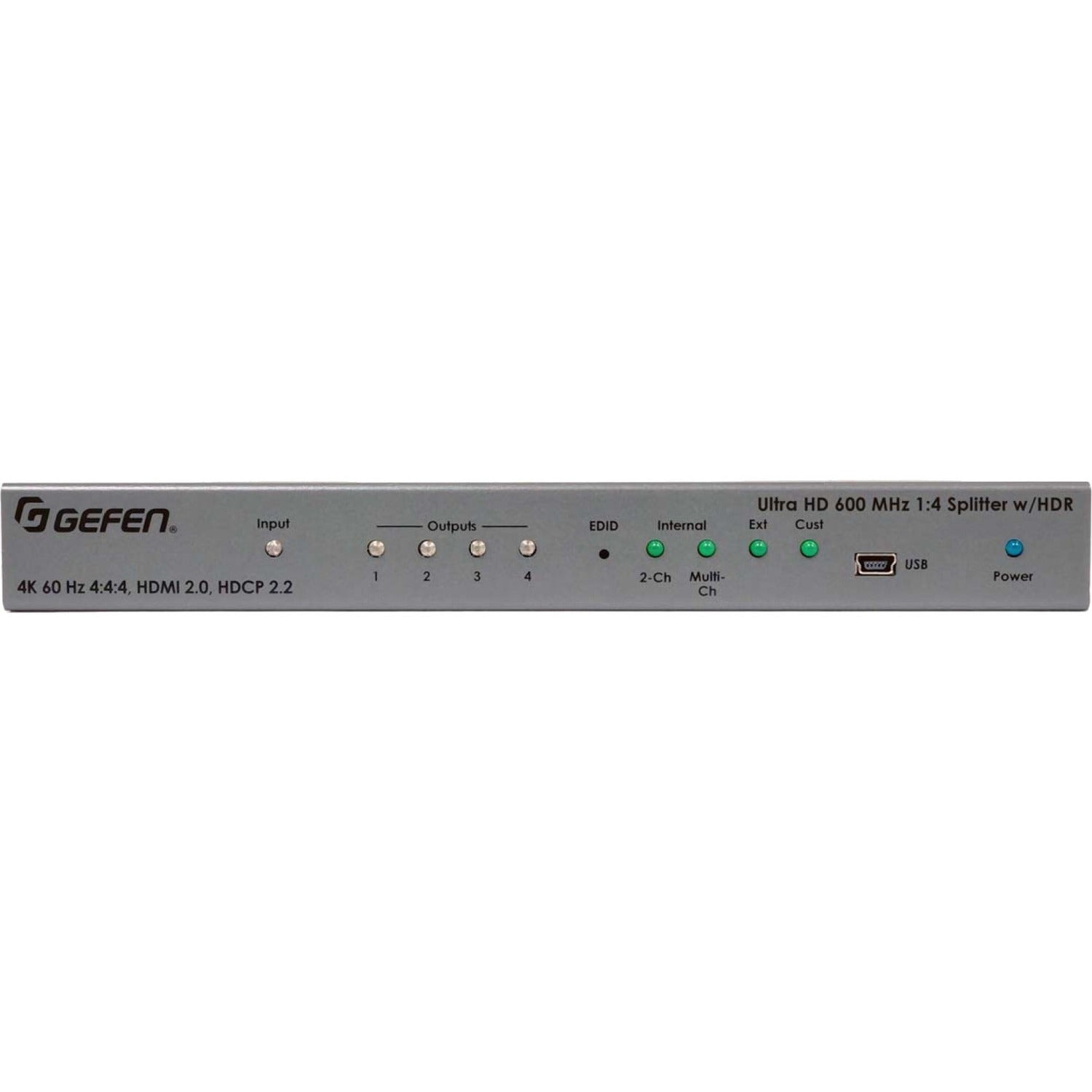 Gefen Ultra HD 600 MHz 1:4 Splitter for HDMI w/ HDR - EXT-UHD600-14