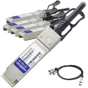 AddOn Cisco Compatible TAA Compliant 40GBase-CU QSFP+ to 4xSFP+ Direct Attach Cable (Active Twinax, 3m) - QSFP-4X10G-AC3M-AO