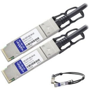 AddOn Dell DAC-QSFP-40G-2M Compatible TAA Compliant 40GBase-CU QSFP+ to QSFP+ Direct Attach Cable (Passive Twinax, 2m) - DAC-QSFP-40G-2M-AO