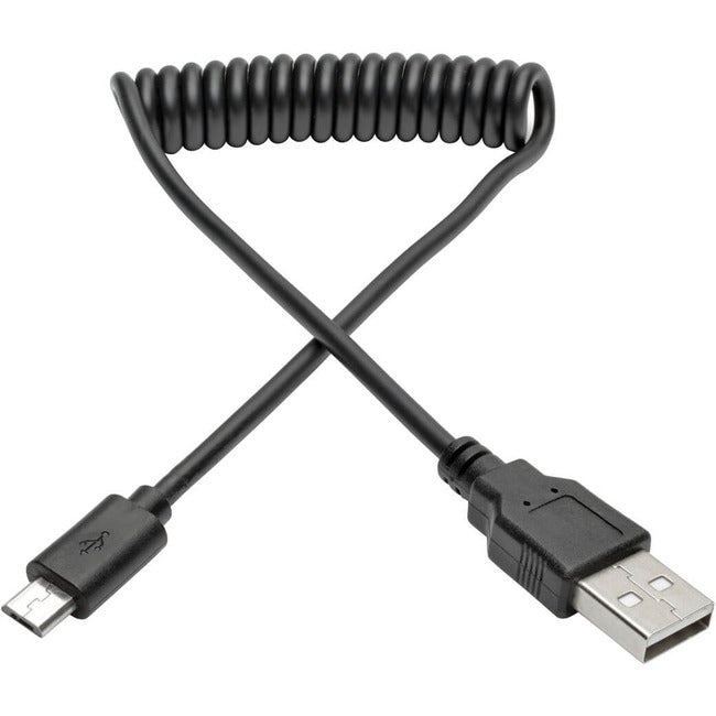 Eaton Tripp Lite Series USB 2.0 A to Micro-B Coiled Cable (M/M), 6 ft. (1.83 m) - U050-006-COIL