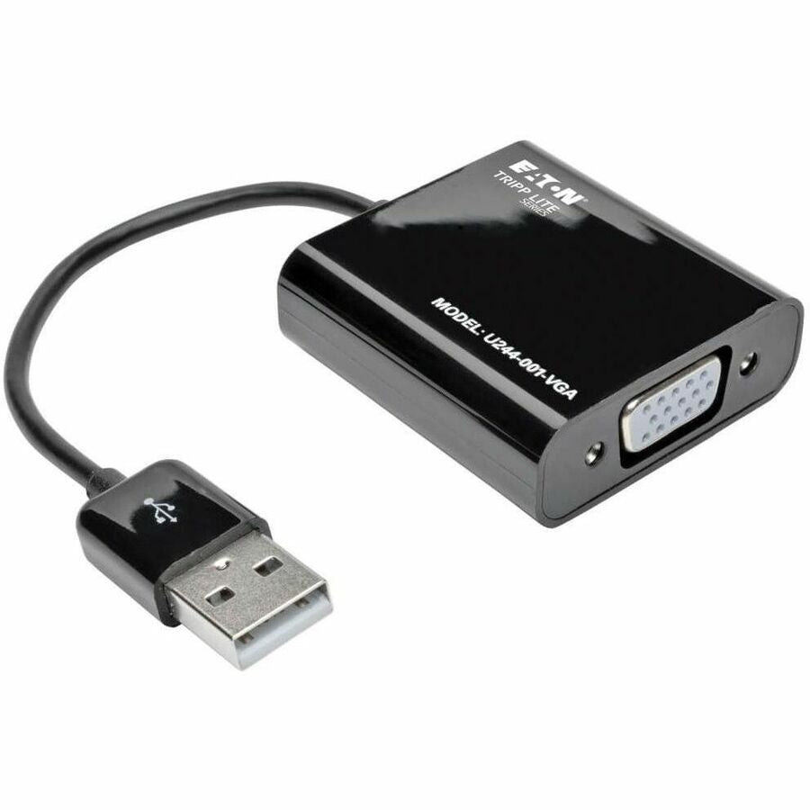 Eaton Tripp Lite Series USB 2.0 to VGA Dual/Multi-Monitor External Video Graphics Card Adapter with Built-In USB Cable, 128 MB SDRAM, 1080p @ 60 Hz - U244-001-VGA