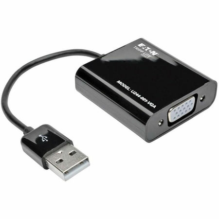 Eaton Tripp Lite Series USB 2.0 to VGA Dual/Multi-Monitor External Video Graphics Card Adapter with Built-In USB Cable, 128 MB SDRAM, 1080p @ 60 Hz - U244-001-VGA
