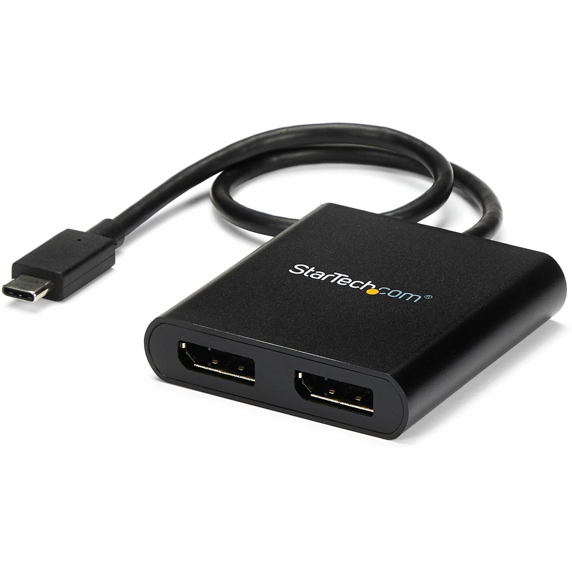 StarTech.com USB-C to Dual DisplayPort 1.2 Adapter, USB Type-C Multi-Monitor MST Hub, Dual 4K 30Hz DP Display Extender/Splitter, Windows - MSTCDP122DP