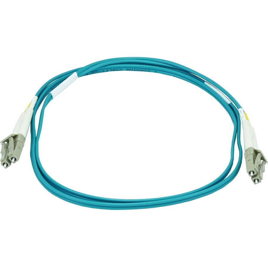 Monoprice 10Gb Fiber Optic Cable, LC/LC, Multi Mode, Duplex - 1 Meter (50/125 Type) - Aqua - 6385