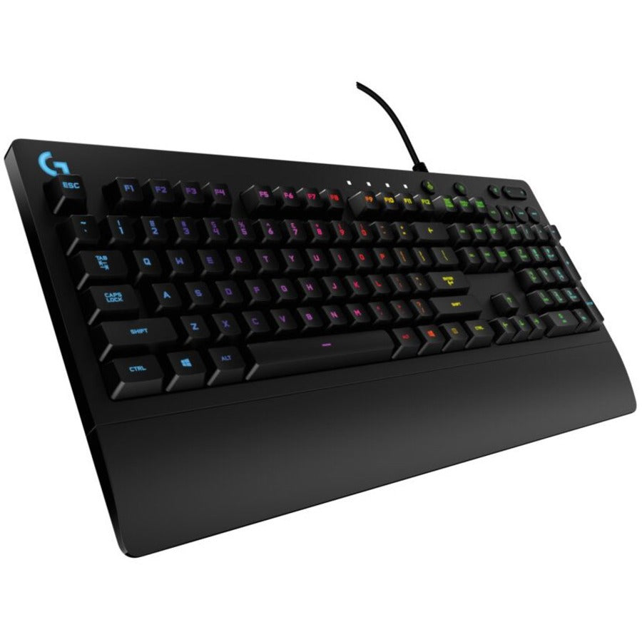 Logitech G213 Prodigy Gaming Keyboard - Wired RGB Backlit Keyboard with Mech-dome Keys, Palm Rest, Adjustable Feet, Media Controls, USB, Compatible with Windows - 920-008083