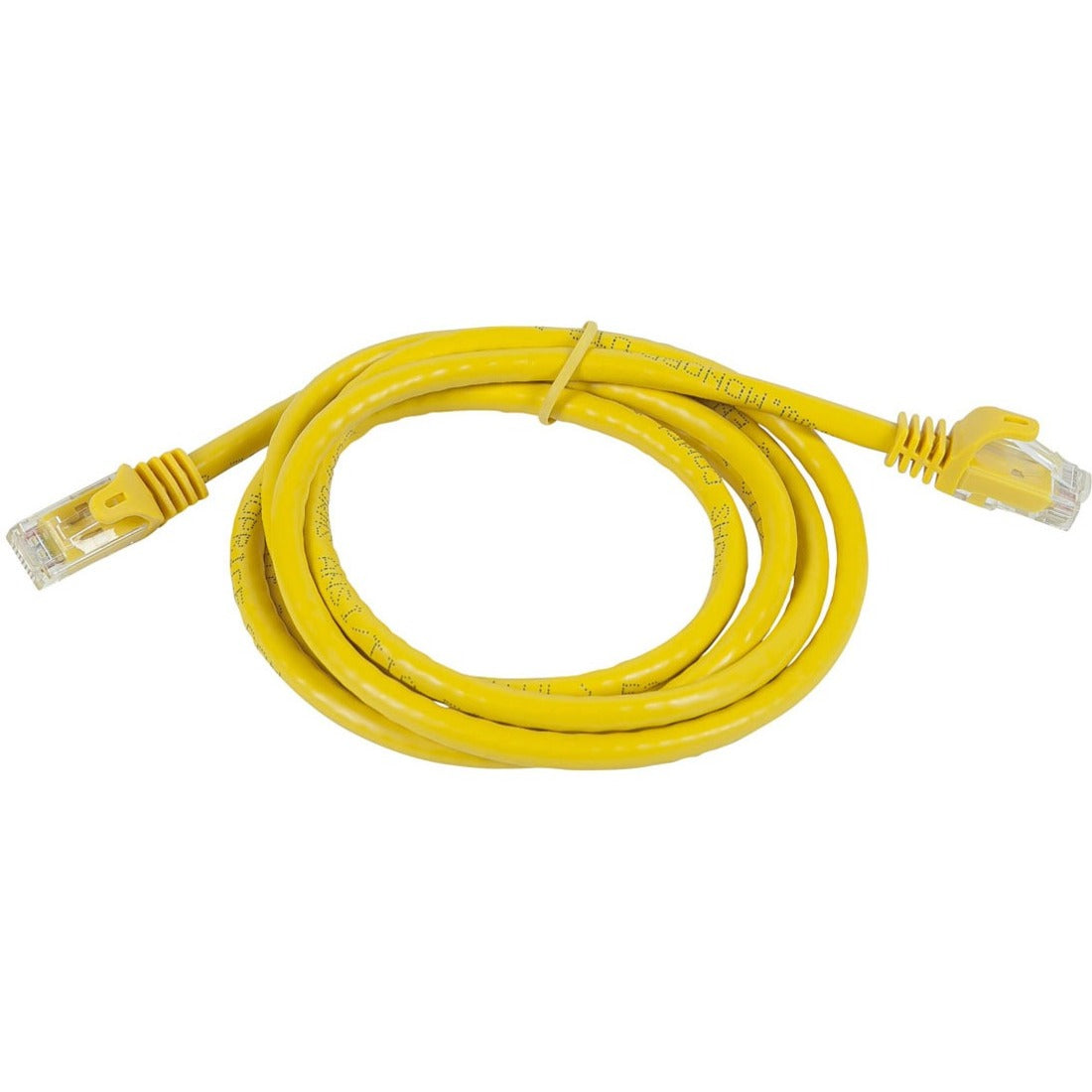 Monoprice FLEXboot Series Cat5e 24AWG UTP Ethernet Network Patch Cable, 14ft Yellow - 11255