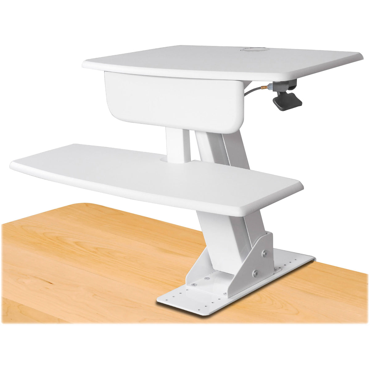 Kantek Desk Clamp On Sit To Stand Workstation White - STS800W