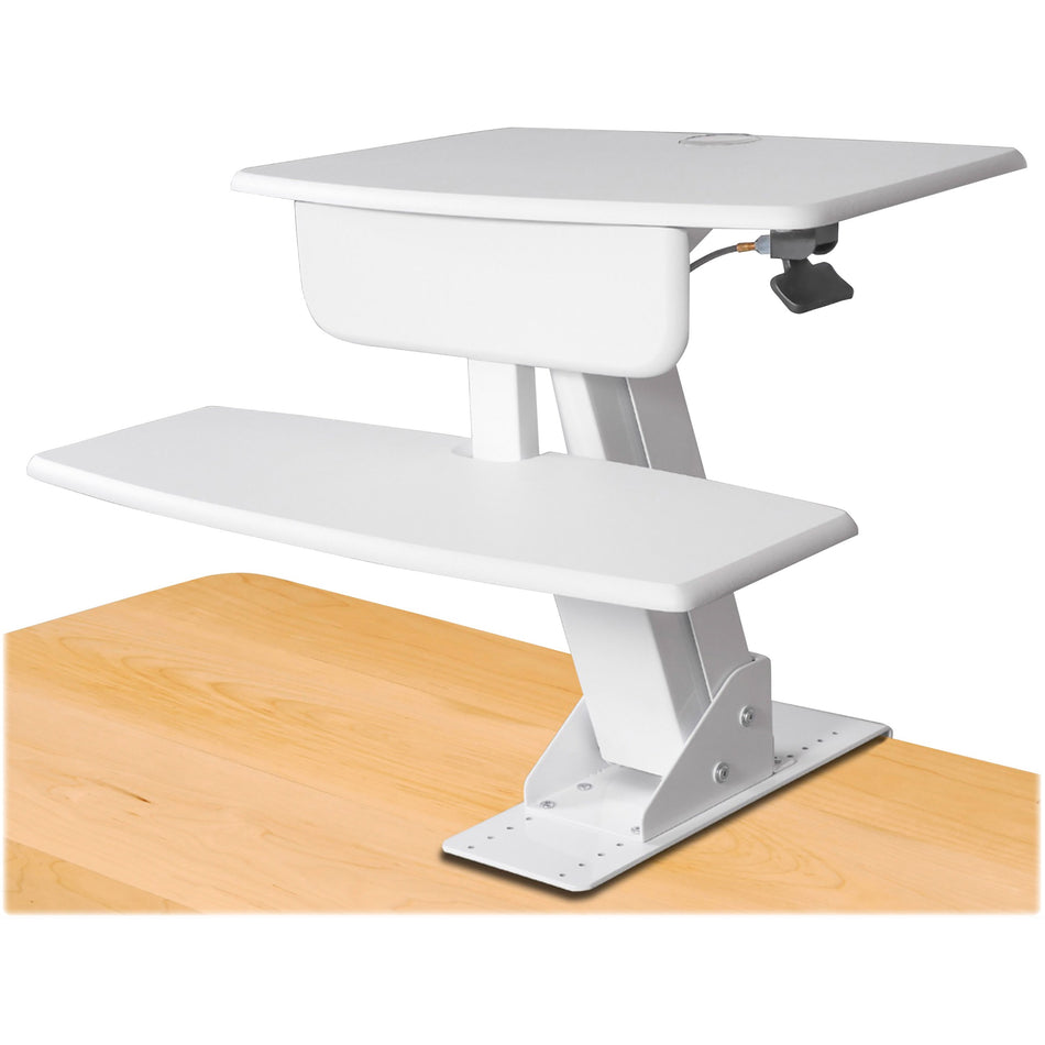 Kantek Desk Clamp On Sit To Stand Workstation White - STS800W