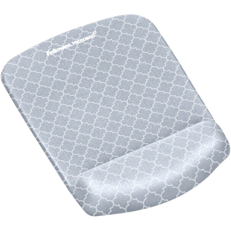 Fellowes&reg; PlushTouch™ Foam Mouse Pad Wrist Support with MICROBAN&reg; - Gray Lattice (9549701) - 9549701