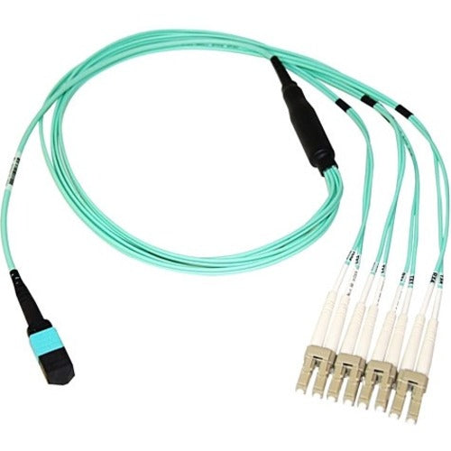 Axiom MPO Female to 4 LC Multimode OM4 50/125 Fiber Optic Breakout Cable - 10m - MP8LCOM4R10M-AX