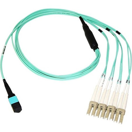 Axiom MPO Female to 4 LC Multimode OM4 50/125 Fiber Optic Breakout Cable - 25m - MP8LCOM4R25M-AX