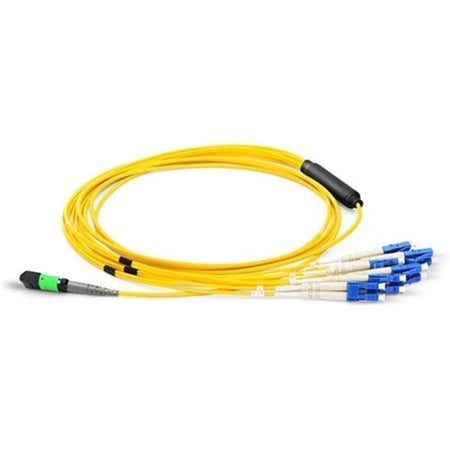 Axiom MPO Female to 4 LC Singlemode 9/125 Fiber Optic Breakout Cable - 7m - MP8LCSMR7M-AX