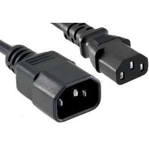 ENET C13 to C14 6ft Black Power Extension Cord / Cable 250V 18 AWG 10A NEMA IEC-320 C13 to IEC-320 C14 6' - C13C14-6F-ENC