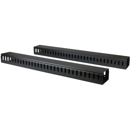 StarTech.com Vertical Cable Organizer with Finger Ducts - Vertical Cable Management Panel - Rack-Mount Cable Raceway - 40U - 6 ft. - CMVER40UF