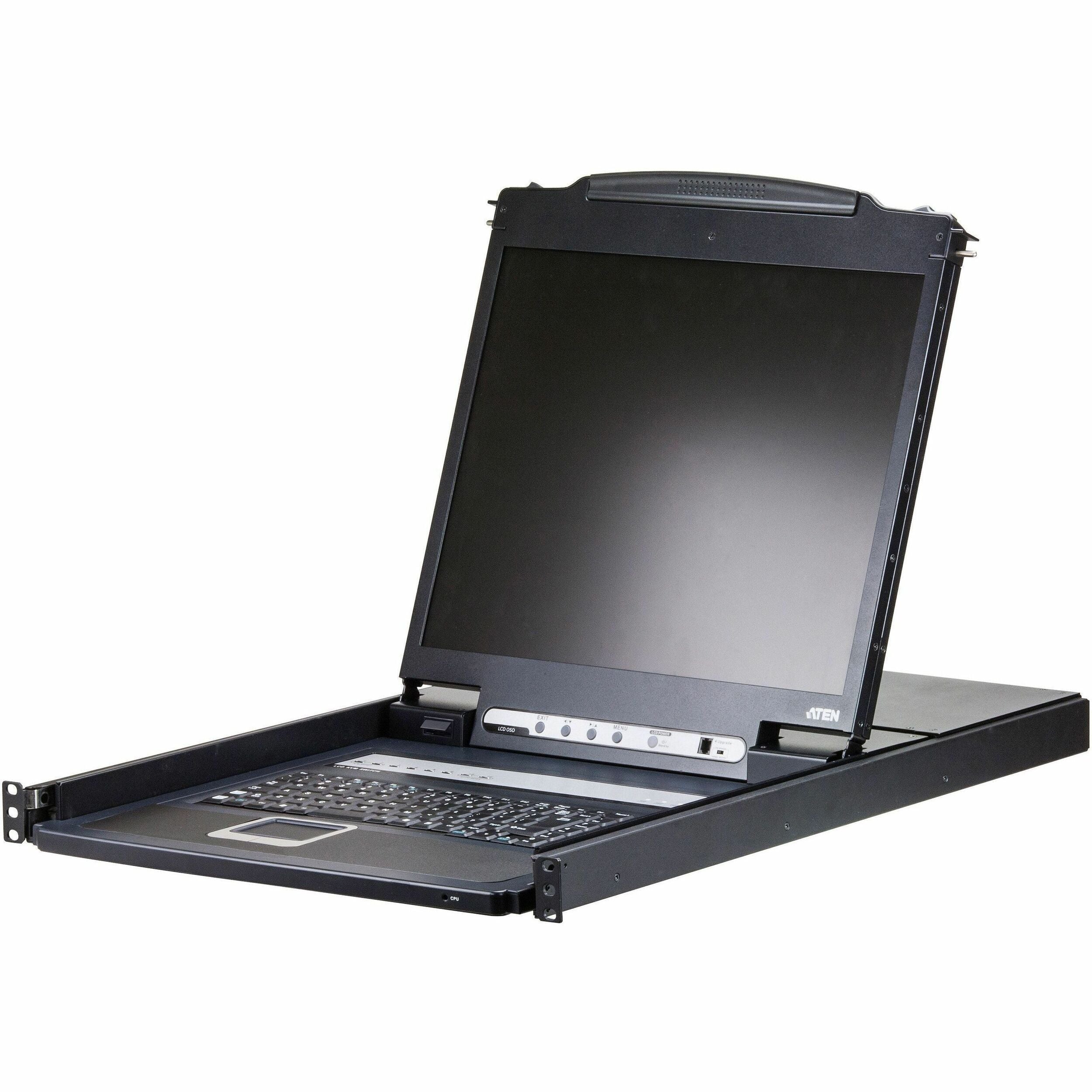 ATEN 8-Port PS/2-USB VGA Single Rail LCD KVM Switch - CL1308NUKIT