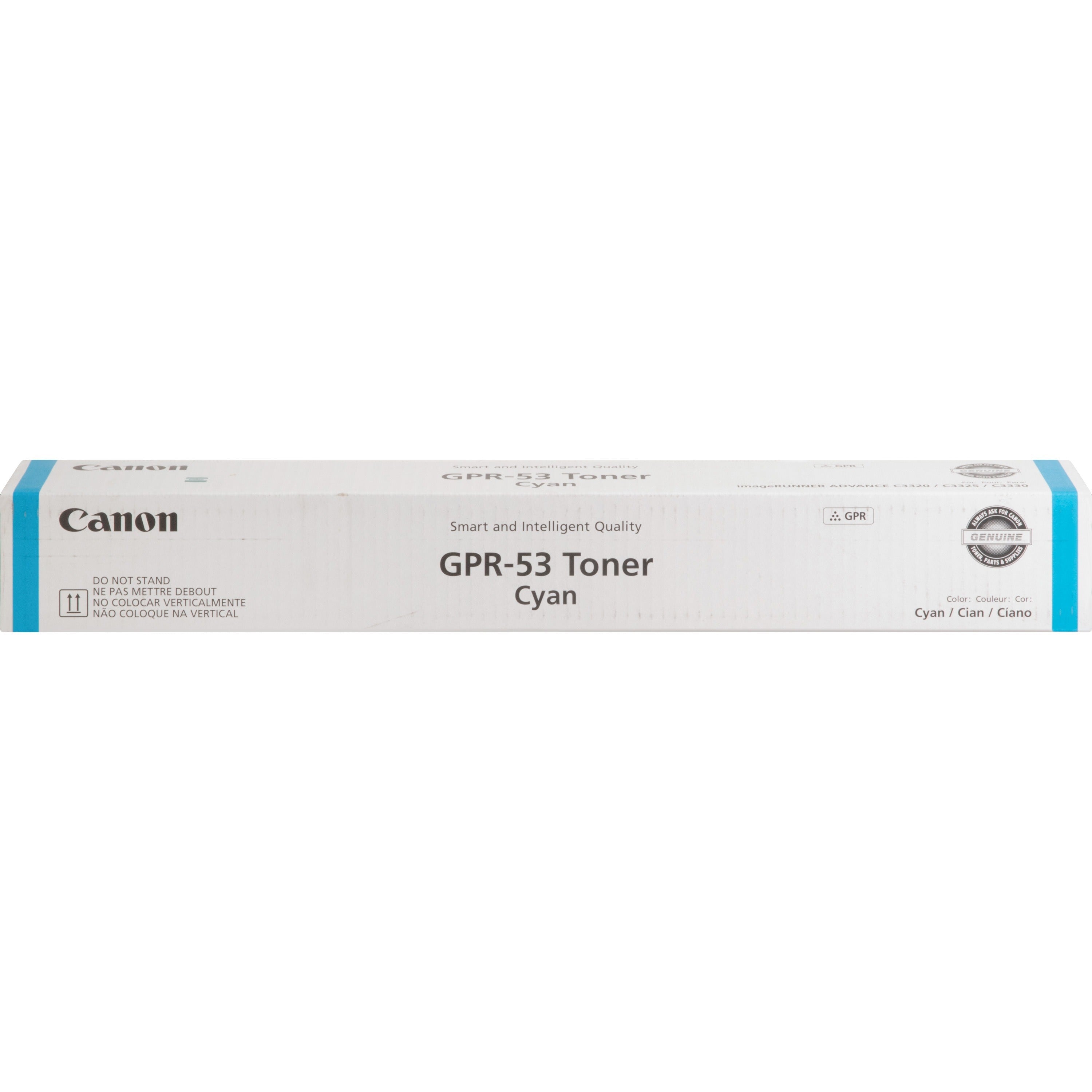 Canon GPR-53 Original Laser Toner Cartridge - Cyan - 1 Each - GPR53C