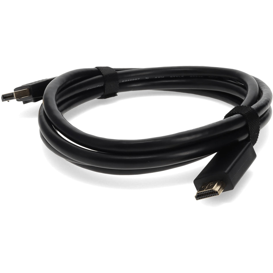 6ft DisplayPort Male to HDMI Male Black Cable Which Requires DP++ For Resolution Up to 2560x1600 (WQXGA) - DISPORT2HDMIMM6F