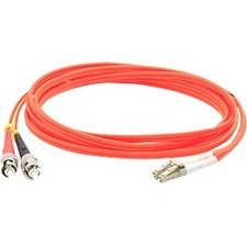 AddOn 40m LC (Male) to ST (Male) Orange OM1 Duplex Fiber OFNR (Riser-Rated) Patch Cable - ADD-ST-LC-40M6MMF