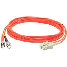 AddOn 40m SC (Male) to ST (Male) Orange OM3 Duplex Fiber OFNR (Riser-Rated) Patch Cable - ADD-ST-SC-40M6MMF