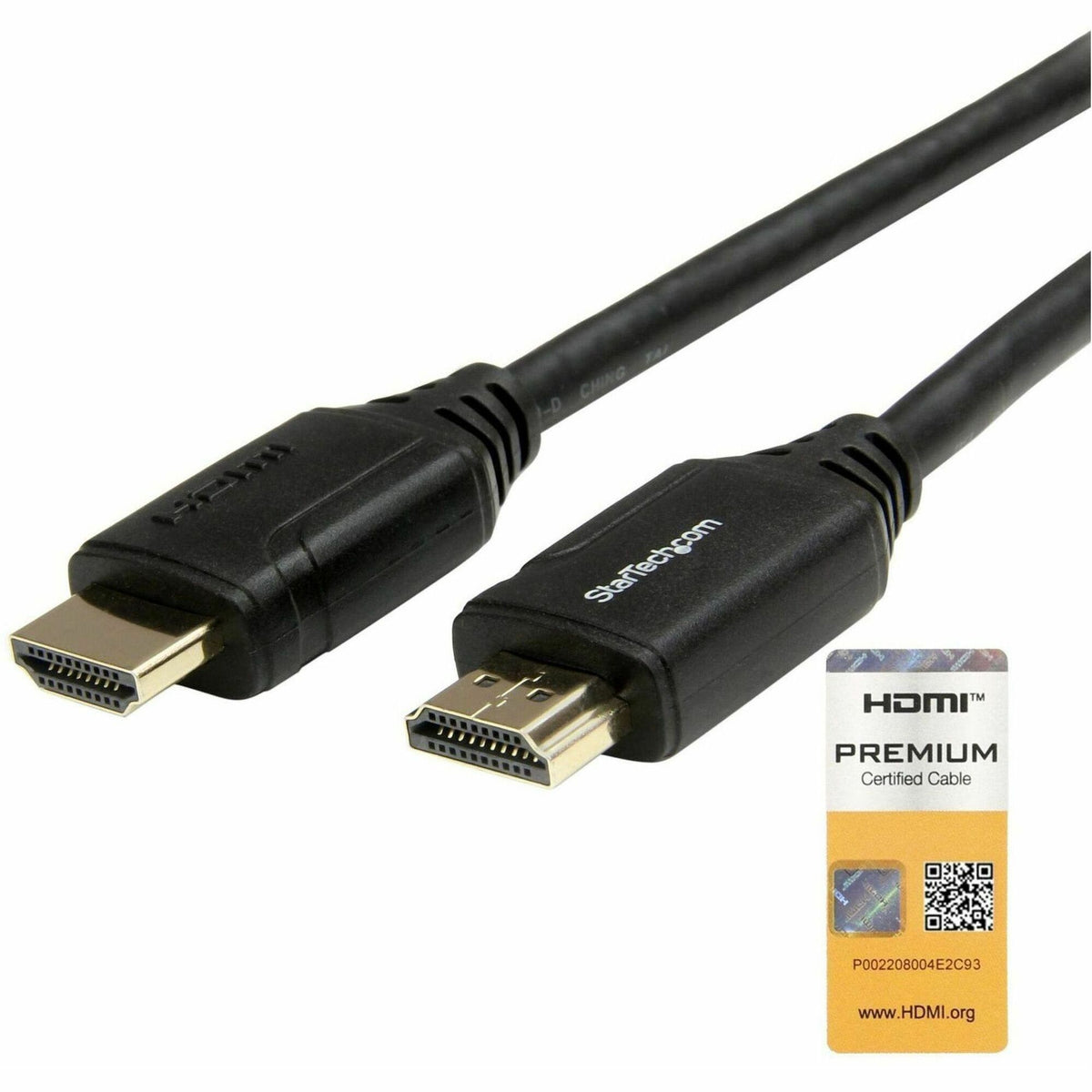StarTech.com 3ft (1m) Premium Certified HDMI 2.0 Cable with Ethernet, High Speed Ultra HD 4K 60Hz HDMI Cable HDR10, UHD HDMI Monitor Cord - HDMM1MP