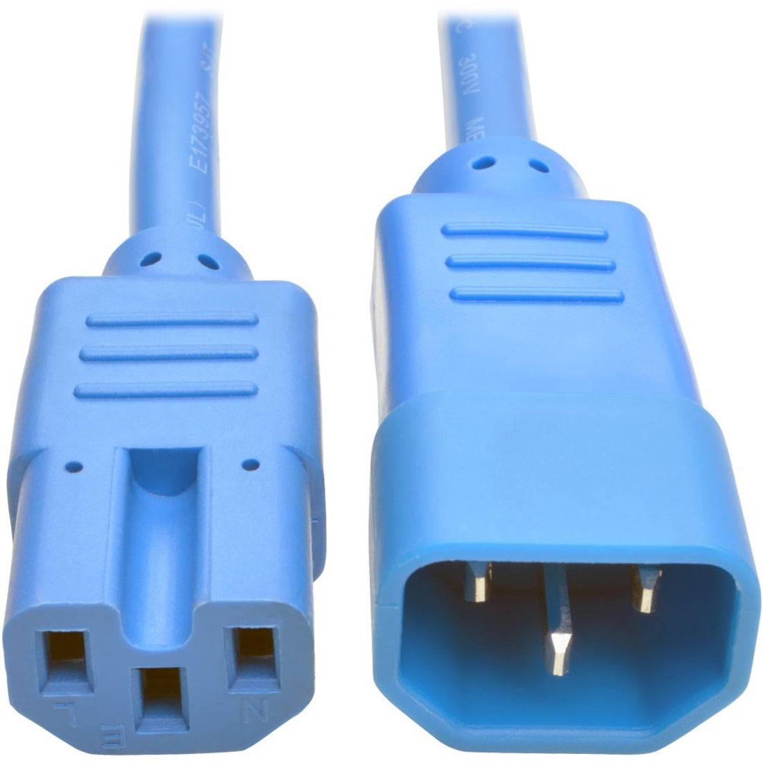 Tripp Lite by Eaton Power Cord C14 to C15 - Heavy-Duty 15A 250V 14 AWG 2 ft. (0.61 m) Blue - P018-002-ABL