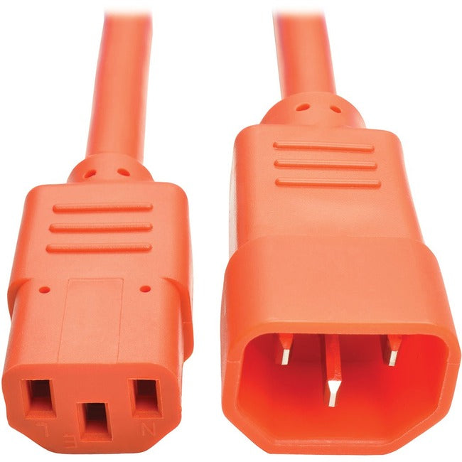 Eaton Tripp Lite Series PDU Power Cord, C13 to C14 - 10A, 250V, 18 AWG, 3 ft. (0.91 m), Orange - P004-003-AOR