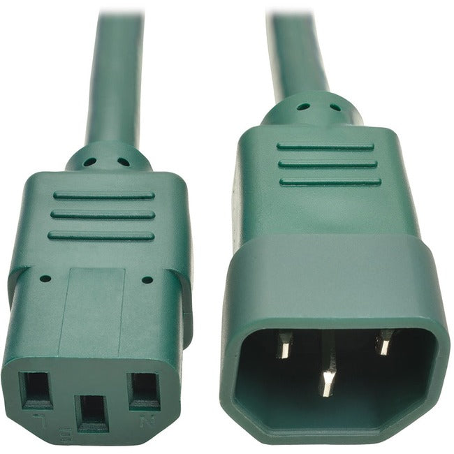 Eaton Tripp Lite Series PDU Power Cord, C13 to C14 - 10A, 250V, 18 AWG, 3 ft. (0.91 m), Green - P004-003-AGN