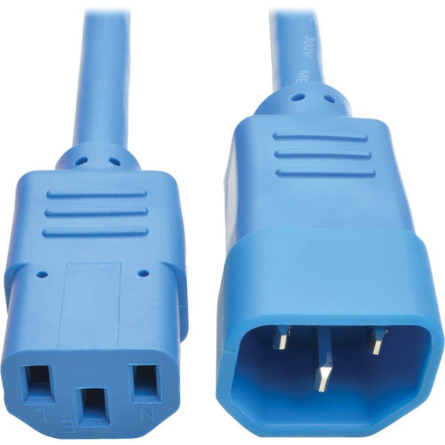 Eaton Tripp Lite Series PDU Power Cord, C13 to C14 - 10A, 250V, 18 AWG, 2 ft. (0.61 m), Blue - P004-002-ABL