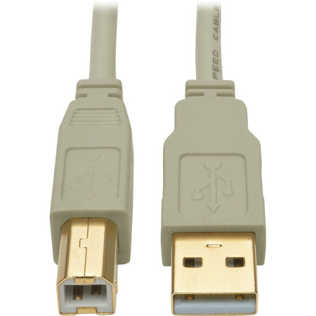 Eaton Tripp Lite Series USB 2.0 A to B Cable (M/M), Beige, 15 ft. (4.57 m) - U022-015-BE