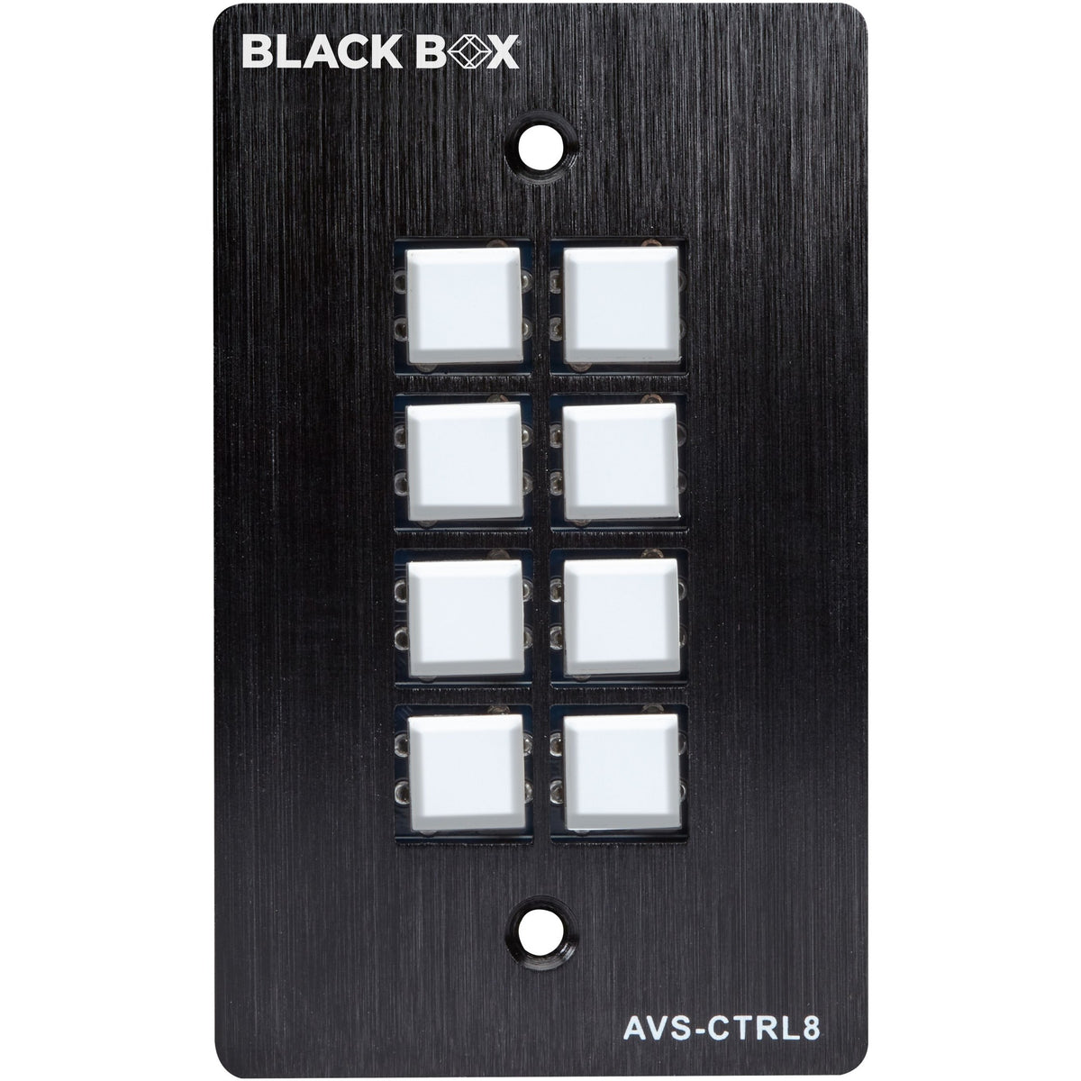 Black Box Wallplate Control Panel - RS-232, 8-Button - AVS-CTRL8