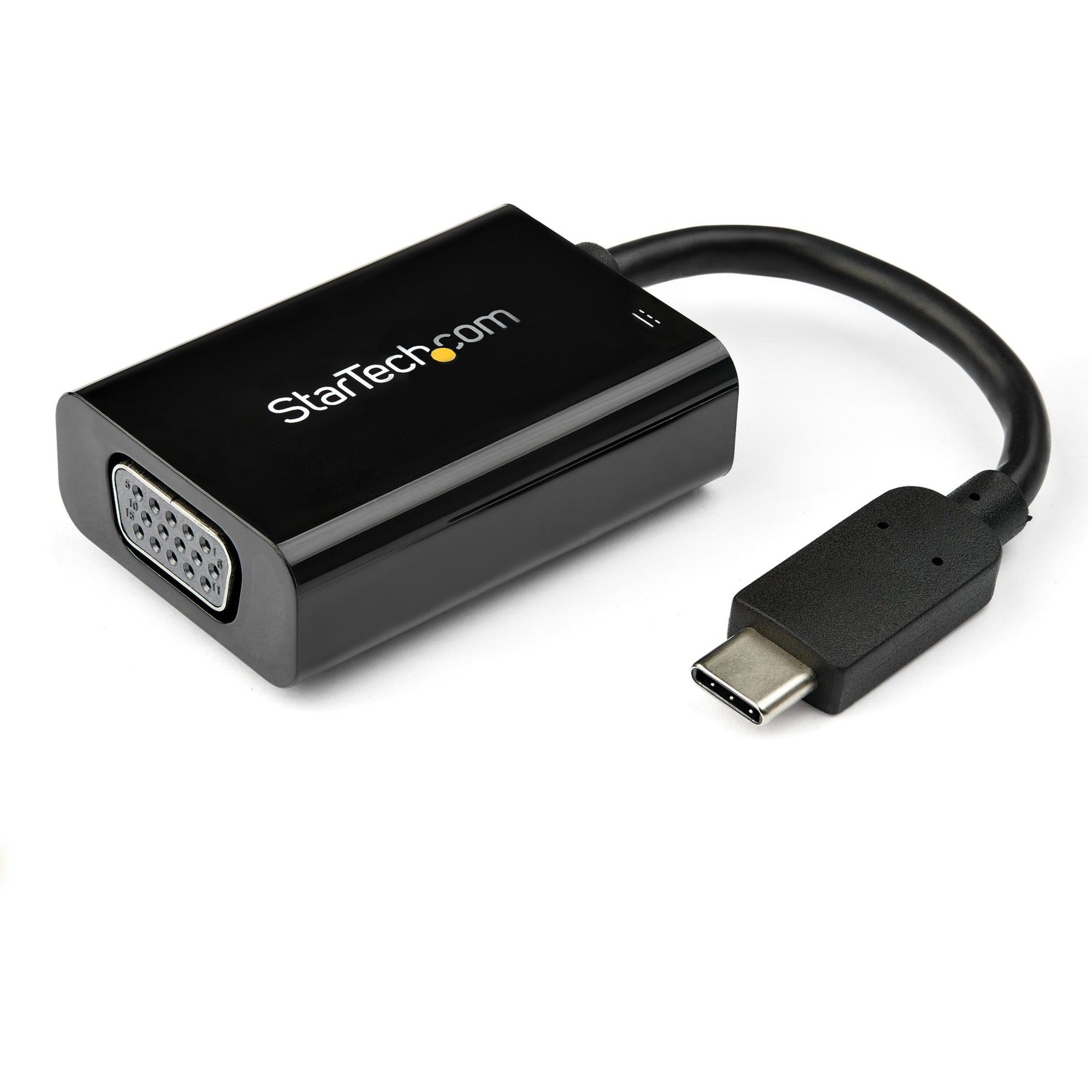 StarTech.com USB C to VGA Adapter with 60W Power Delivery Pass-Through - 1080p USB Type-C to VGA Video Converter w/ Charging - Black - CDP2VGAUCP