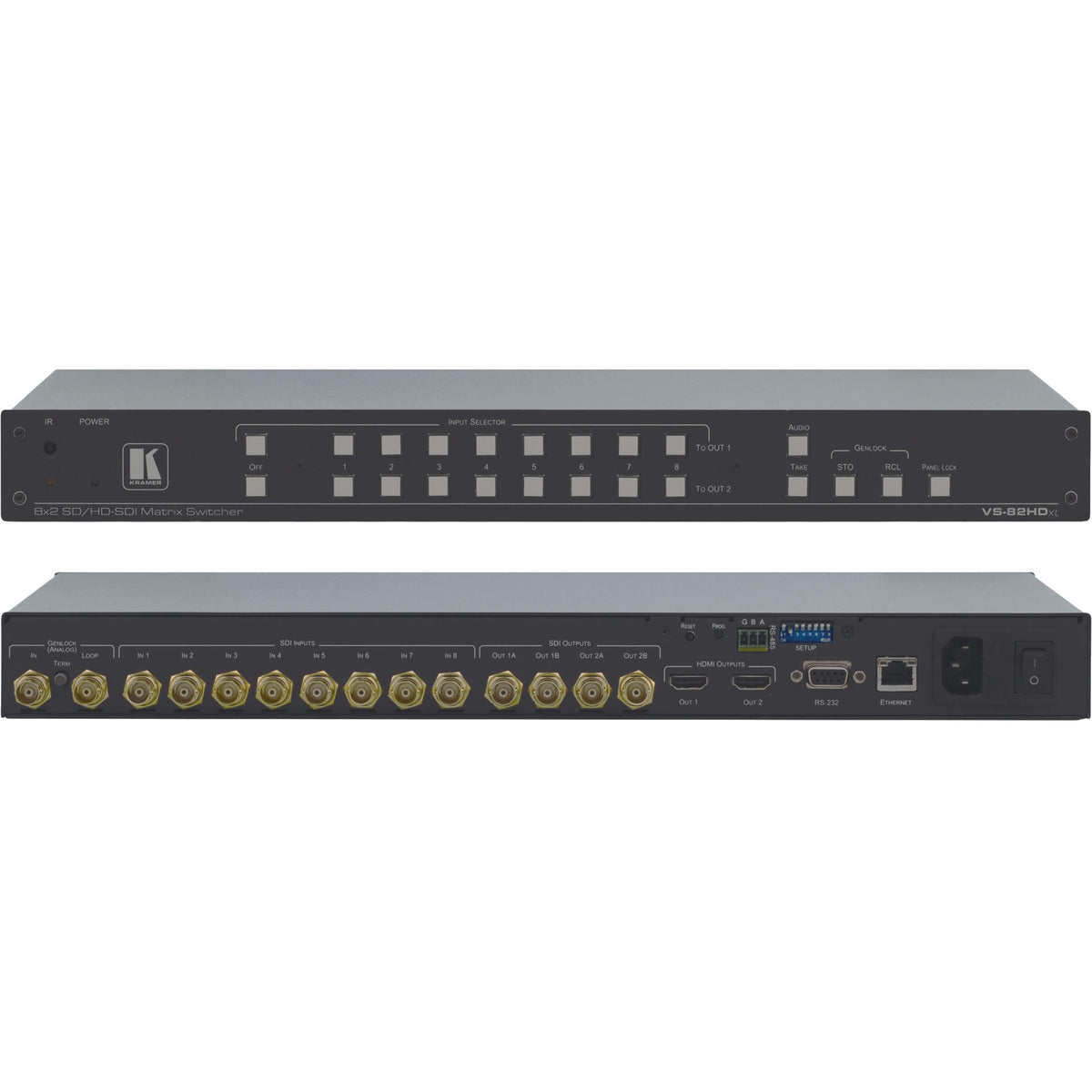 Kramer 8x2 3G HD-SDI Matrix Switcher - VS-82HDXL