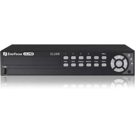 EverFocus 4 CH, H.264, 1080p Hybrid(AHD + TVI)DVR - 4 TB HDD - ELUX4/4T