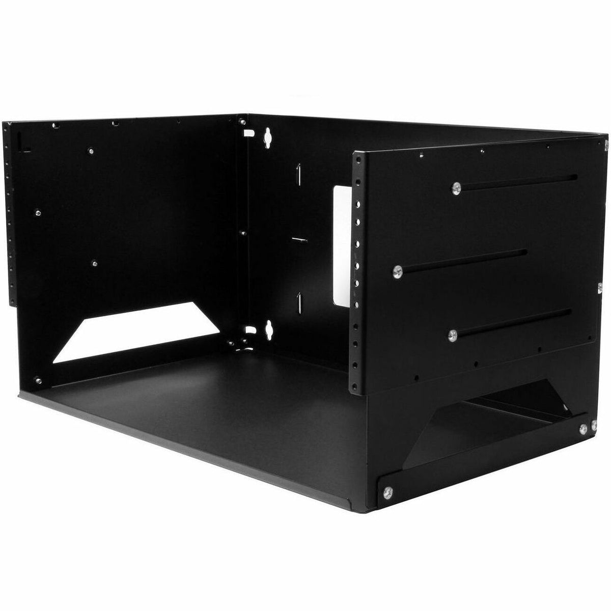 StarTech.com 2-Post 4U Open Frame Wall Mount Network Rack with Built-in Shelf and Adjustable Depth, Computer Rack for IT Equipment, TAA~ - WALLSHELF4U