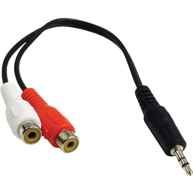 Axiom 6-inch 3.5mm Stereo to 2 x RCA Stereo Female Y-Cable - MJMRCAF6-AX