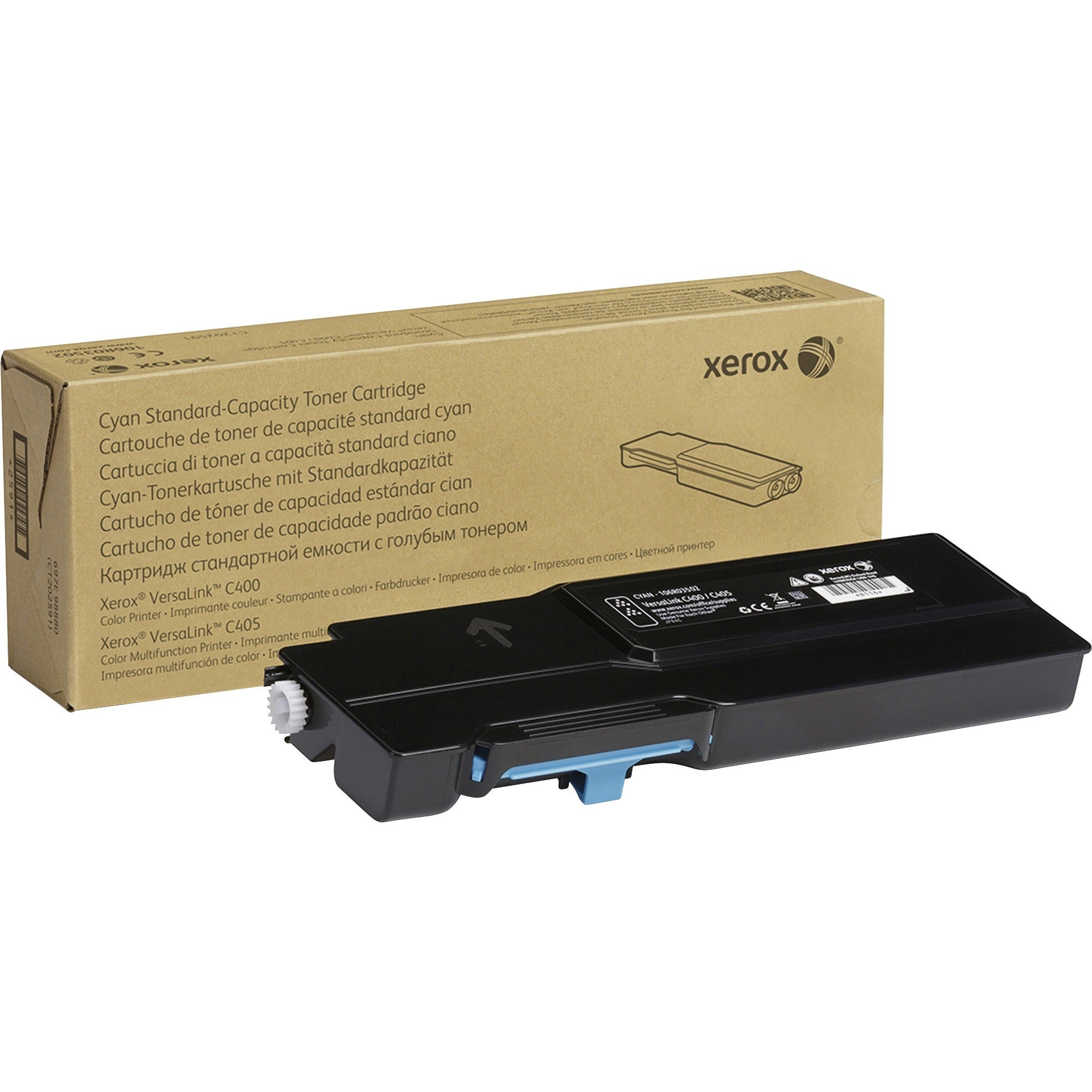 Xerox Original Standard Yield Laser Toner Cartridge - Cyan - 1 Each - 106R03502