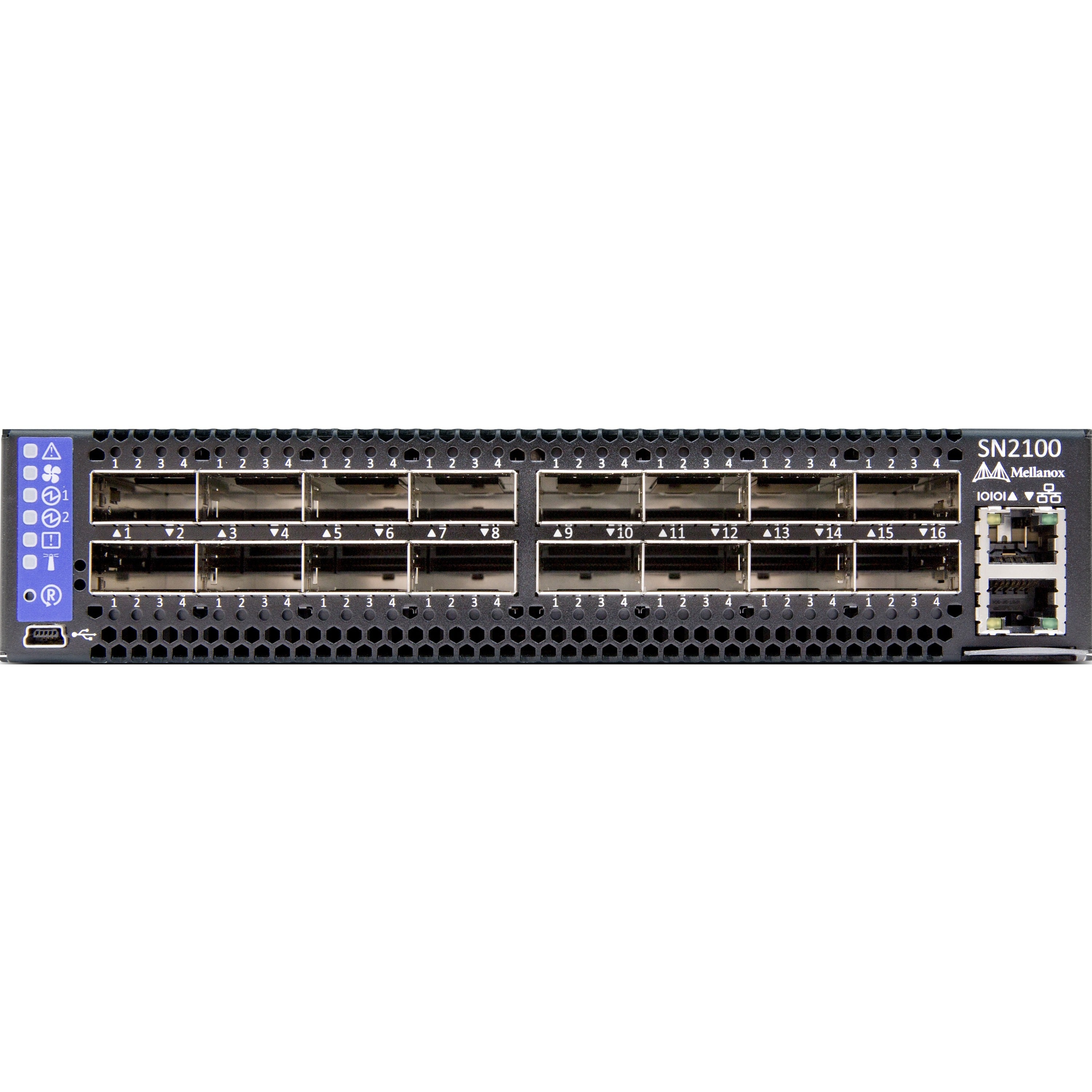 Mellanox Half-Width 16-Port Non-Blocking 100GbE Open Ethernet Switch System - MSN2100-CB2RC