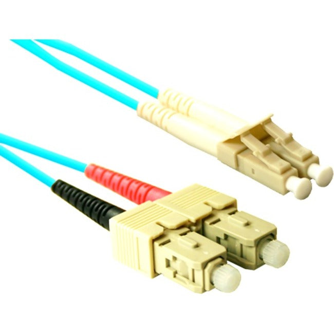 ENET 6M SC/LC Duplex Multimode 50/125 10Gb OM4 or Better Aqua Fiber Patch Cable 6 meter SC-LC Individually Tested - SCLC-OM4-6M-ENC