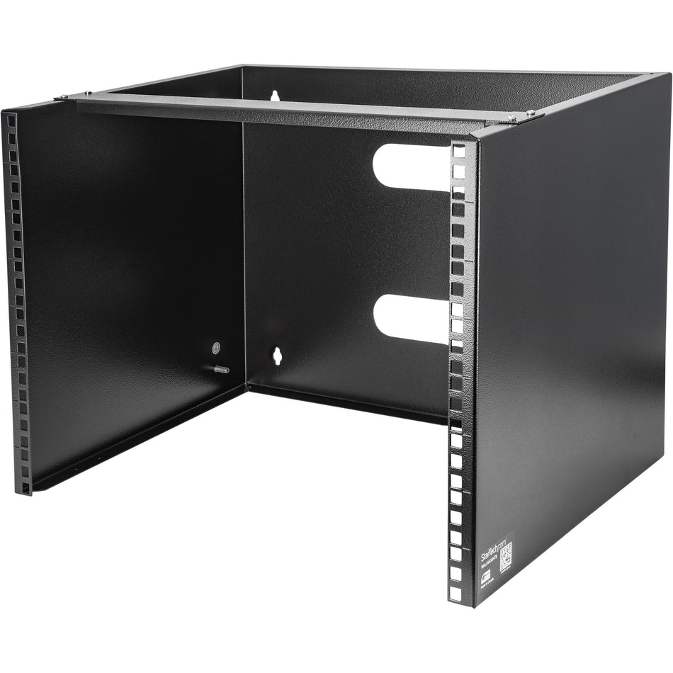 StarTech.com 8U Wall Mount Rack, 14in Deep, 19 inch Wall Mount Network Rack, Wall Mounting Patch Panel Bracket for Switch/IT Equipment - WALLMOUNT8