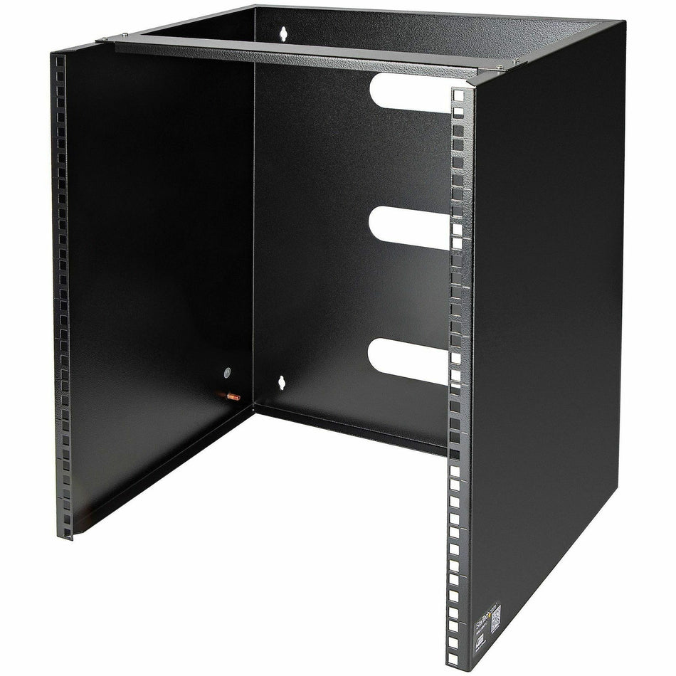 StarTech.com 12U Wall Mount Rack, 14in Deep, 19 inch Wall Mount Network Rack, Wall Mounting Patch Panel Bracket for Switch/IT Equipment - WALLMNT12