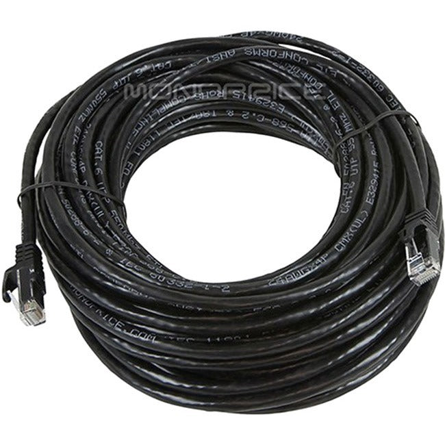 Monoprice FLEXboot Series Cat6 24AWG UTP Ethernet Network Patch Cable, 50ft Black - 9827
