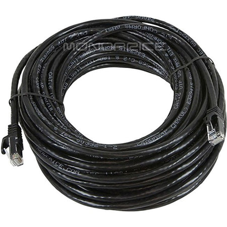 Monoprice FLEXboot Series Cat6 24AWG UTP Ethernet Network Patch Cable, 50ft Black - 9827