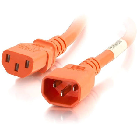 C2G 6ft 18AWG Power Cord (IEC320C14 to IEC320C13) - Orange - 17506