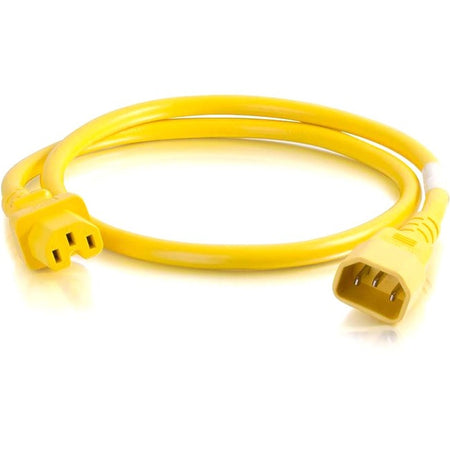 C2G 6ft 18AWG Power Cord (IEC320C14 to IEC320C13) - Yellow - 17508