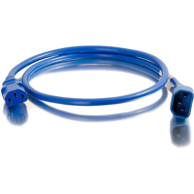 C2G 8ft 18AWG Power Cord (IEC320C14 to IEC320C13) - Blue - 17510