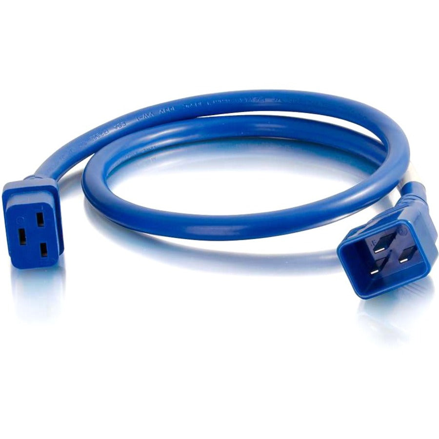 C2G 4ft 12AWG Power Cord (IEC320C20 to IEC320C19) - Blue - 17726