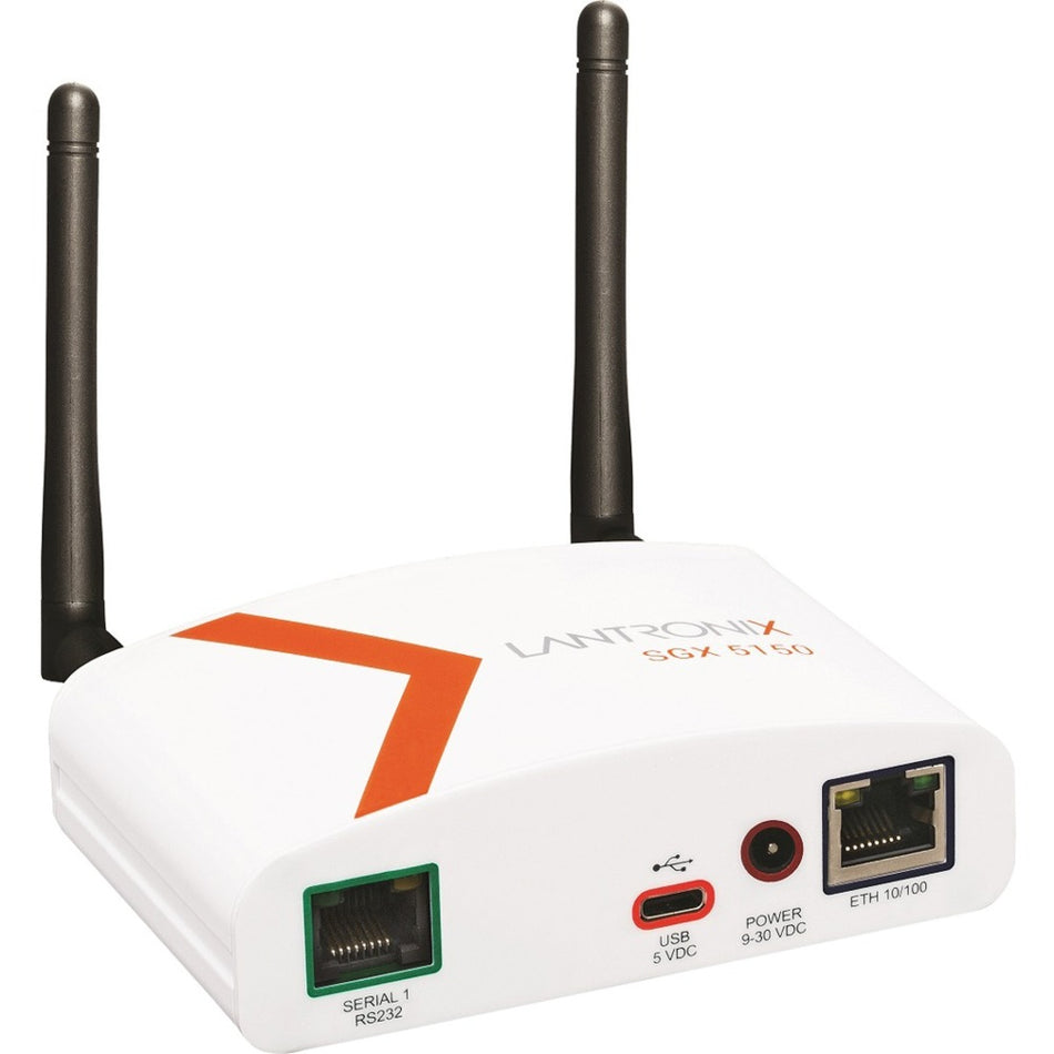 Lantronix SGX 5150 Wireless IoT Gateway, 802.11a/b/g/n/ac, 1xRS232 (RJ45), USB, 10/100 Ethernet, US Model - SGX5150102US