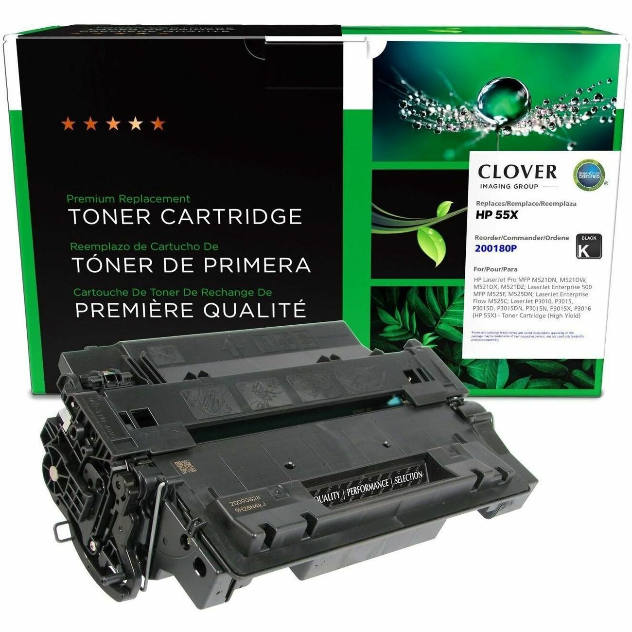 Clover Imaging Remanufactured High Yield Toner Cartridge for HP 55X (CE255X) - 200180P