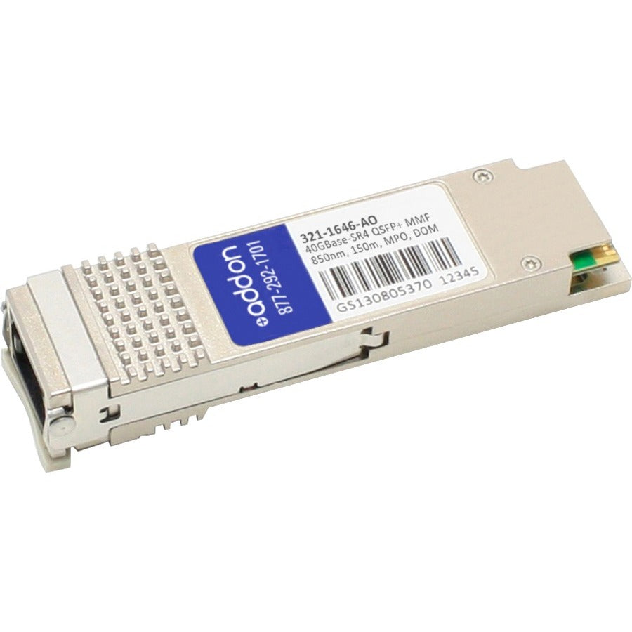 AddOn Netscout 321-1646 Compatible TAA Compliant 40GBase-SR4 QSFP+ Transceiver (MMF, 850nm, 150m, MPO, DOM) - 321-1646-AO